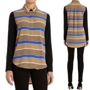 Sea New York Striped Dolman Button-up Blouse Size 8